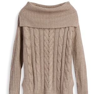 RETROD Monroe Cowl Neck Cable Detail Pullover